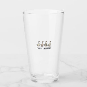 Rolig Gås Nödsignal Vintage T-Shirt Design_1 Glaskopp
