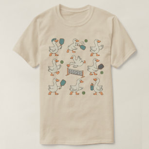 Rolig gås Pickleball   Söt tecknad gås   Spela T Shirt