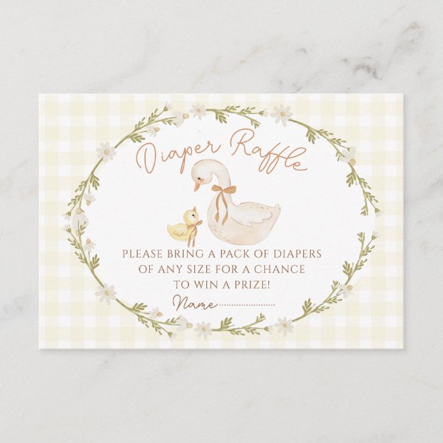 Rolig Gås Randig Anka baby shower Inhägnadskort Tilläggskort (Framsida)