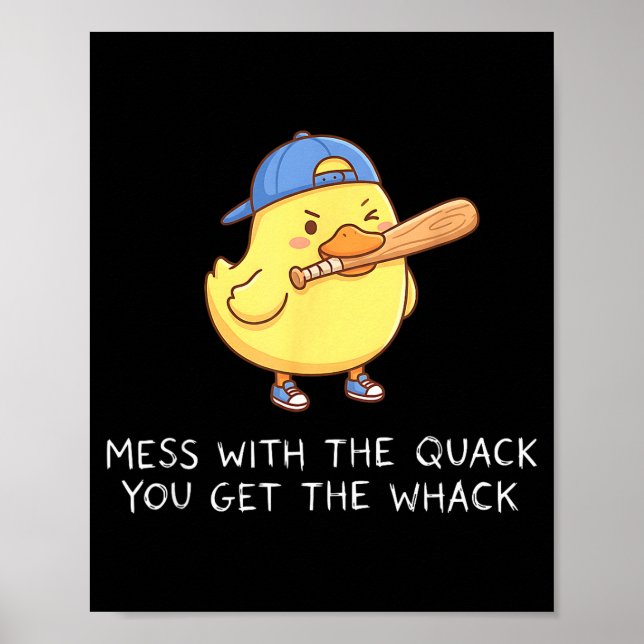 Rolig Gås Rör Vid Quack Du Får Smällen  Poster (Framsidan)