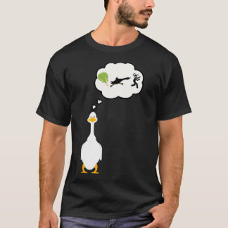 rolig gås sallad och jagar folk, gås sallad t shirt
