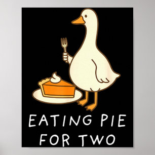 Rolig gås tacksgiving par graviditets tillkännagiv poster
