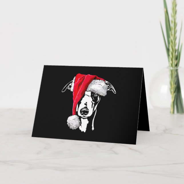 rolig gåva av jultomte från hund mamma kort (Framsida)