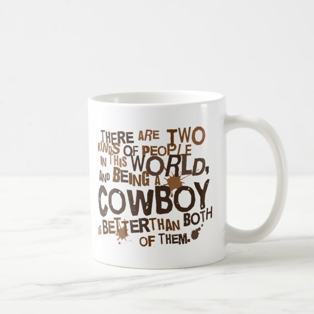 Rolig) gåva för Cowboy ( Kaffemugg (Höger)