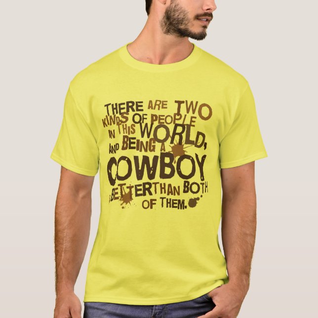 Rolig) gåva för Cowboy ( T-shirt (Framsida)