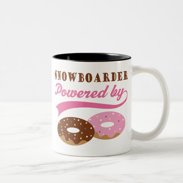 Rolig gåva för Snowboarder Två-Tonad Mugg (Höger)