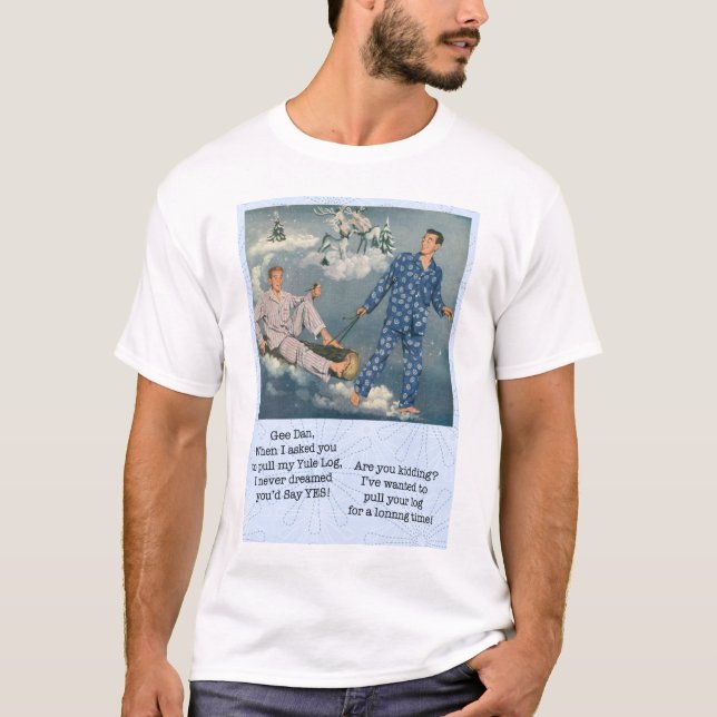 Rolig Gay Julstock Tee (Framsida)