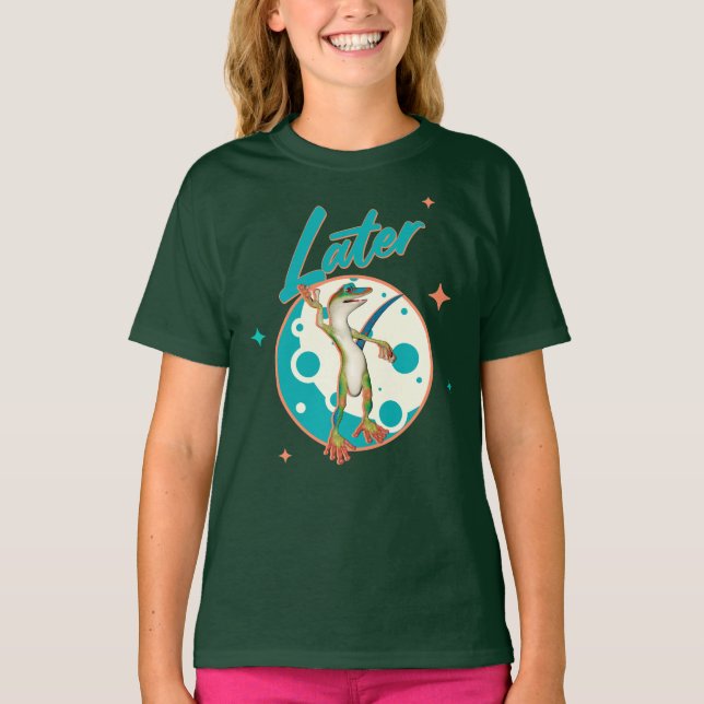 Rolig Gecko Senare Förhalning Humor T Shirt (Framsida)