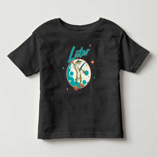 Rolig Gecko Senare Förhalning Humor T Shirt (Framsida)