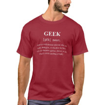 Rolig Geek-speldefinition med textspel i vitt