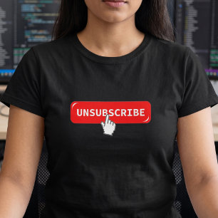Rolig Geek T-shirt med Avsluta Prenumeration-knapp