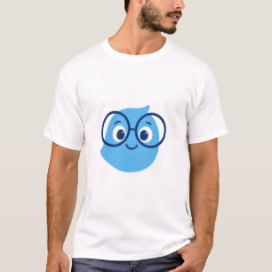 Rolig geekig leende ansikte T-shirt för män – Söt