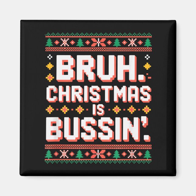 Rolig Gen Alpha Gen Z Slang Rolig Jul Sweater Magnet (Framsidan)