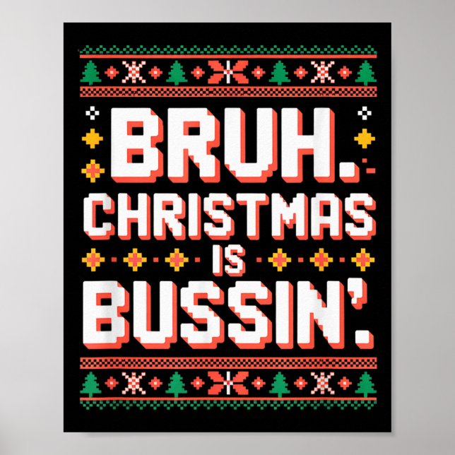 Rolig Gen Alpha Gen Z Slang Rolig Jul Sweatshirt Poster (Framsidan)