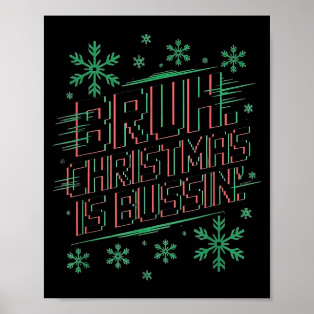 Rolig Gen Alpha Gen Z Slang Rolig Jul Sweatshirt Poster (Framsidan)