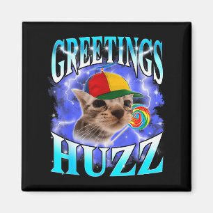 Rolig Gen Z Gen Alpha Slang Katt Meme Hälsningar H Magnet
