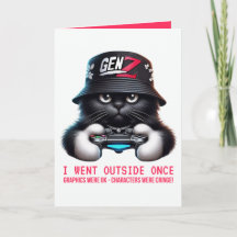 Rolig Gen Z-spelare Svart Katt