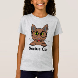 Rolig Genial Katt Med Glasögon T Shirt