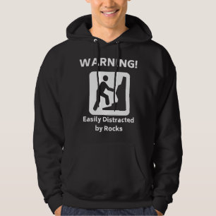 Rolig geologi berg mineralsamlare present Geolog Hoodie