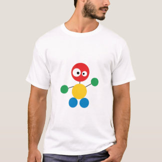 Rolig geometrisk karaktär - Abstrakt i primärfärge T Shirt
