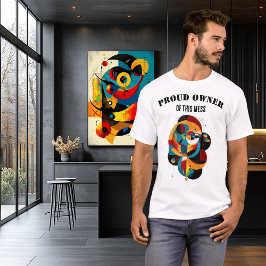 Rolig geometrisk konst, modern abstrakt med attity t shirt