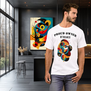 Rolig geometrisk konst, modern abstrakt med attity t shirt