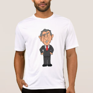 Rolig George W Bush politisk karikatyr T Shirt