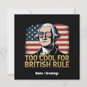 Rolig George Washington För Cool för Brittiskt Sty Inbjudningar