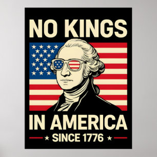 Rolig George Washington Inga Kungar Amerika 1776 Poster