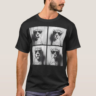Rolig Gepard Med Solglasögon Coola Kattdjur T Shirt