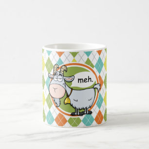 Rolig get; Färgrikt Argyle mönster Kaffemugg