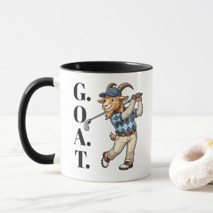 Rolig get-golfare svingande klubba mugg