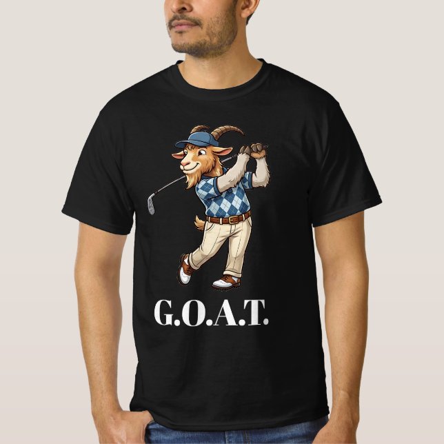 Rolig get golfgolv klubba svingande t shirt (Framsida)