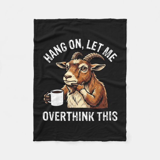 Rolig get som överanalyserar kaffefantast med sark fleecefilt (Framsidan)