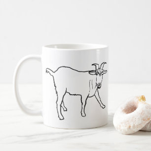 Rolig getteckning Sällsam seriefigur bondgårdsdjur Kaffemugg