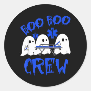 Rolig Ghost EMS EMT ambulanssjuksköterska Hallowee Runt Klistermärke