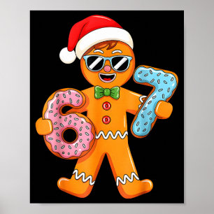 Rolig Gingbröd Sex Sju 67 Glass Dropp Jul Poster