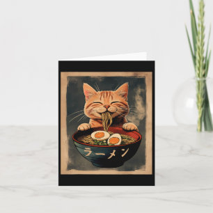 Rolig Ginger Cat Ramen Japansk Grafisk T-Shirt Kaw Kort