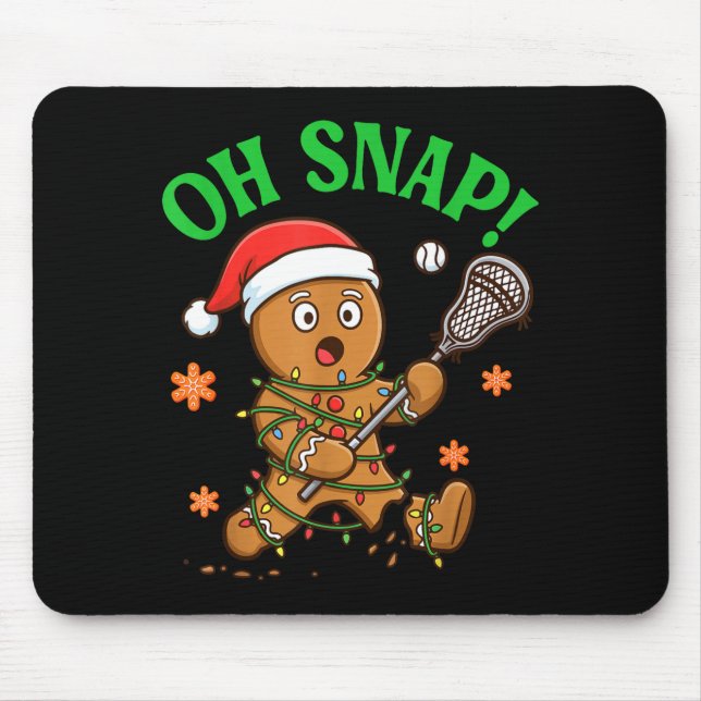 Rolig Gingerbread Lacrosse Jul Kaka Oh Sna Musmatta (Framsidan)