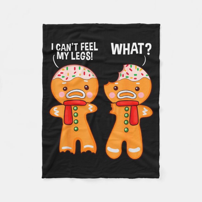 Rolig Gingerbread Man Ginger Bröd Män Jul X Fleecefilt (Framsidan)
