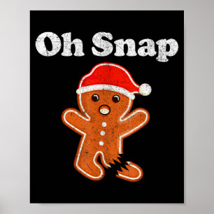 Rolig Gingerbread Man Oh Snap Julgodiskos Poster