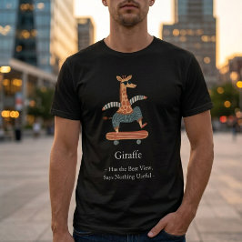 Rolig Giraff Bästa Vyn Säger Inget T-Shirt