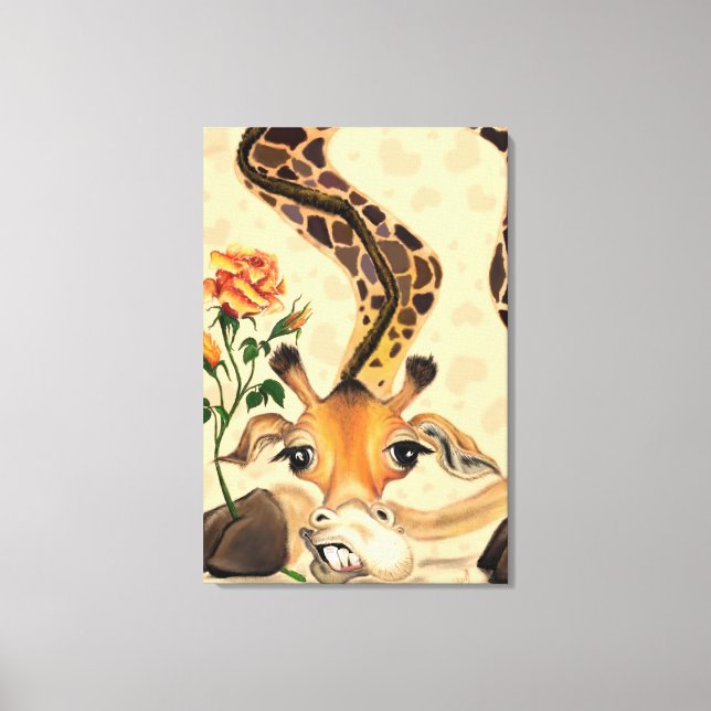 Rolig Giraff Canvastryck (Framsida)
