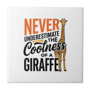 Rolig Giraff Citat Vintage Vector T-Shirt Design_ Kakelplatta