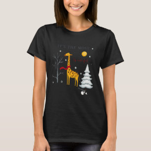 Rolig Giraff Den Mest Underbara Tiden Jul T- T Shirt