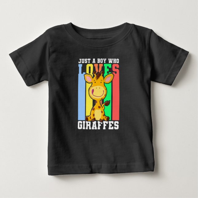 Rolig Giraff För Pojkar T Shirt (Framsida)