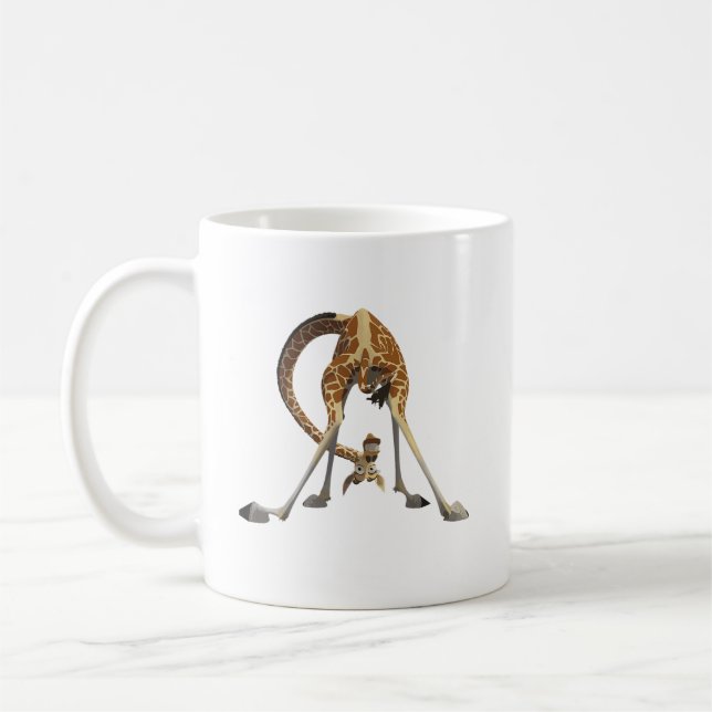 Rolig Giraff-grafik – Sött & Coolt Djurdiskdesign Kaffemugg (Vänster)