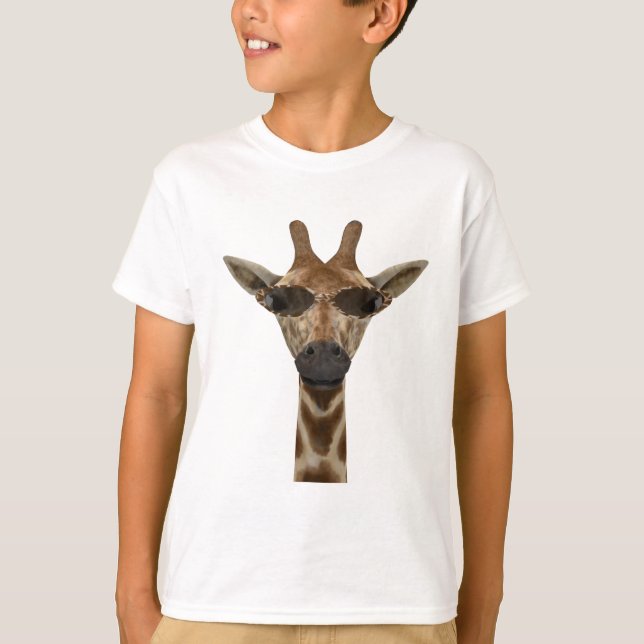 Rolig Giraff Inkognito Med Trendiga Solglasögon Tee (Framsida)