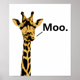 Rolig Giraff Ko Affisch