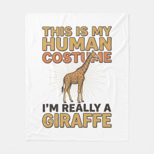 Rolig Giraff Mänsklig Kostym Vintage Gravyr T-Shir Fleecefilt
